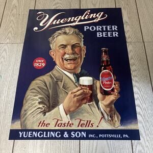 Vintage 2003 Yuengling & Son Porter Beer Poster 28x18 Since 1829 Pottsville NEW